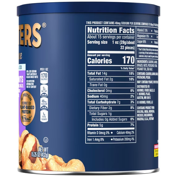 Planters Mixed Nuts, Lightly Salted Deluxe Mixed Nuts, 15.25 Ounce, 2 Pack gallery