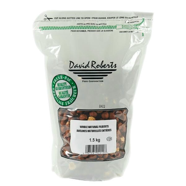 David Roberts Nut Filbert Whole Natural 1.5Kg/3.31LBS