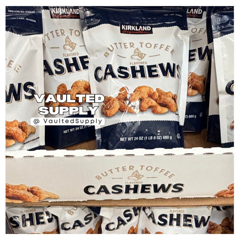Kirkland Butter Toffee Cashews 48 oz Total Sweet Crunchy Snack 2 Pack gallery