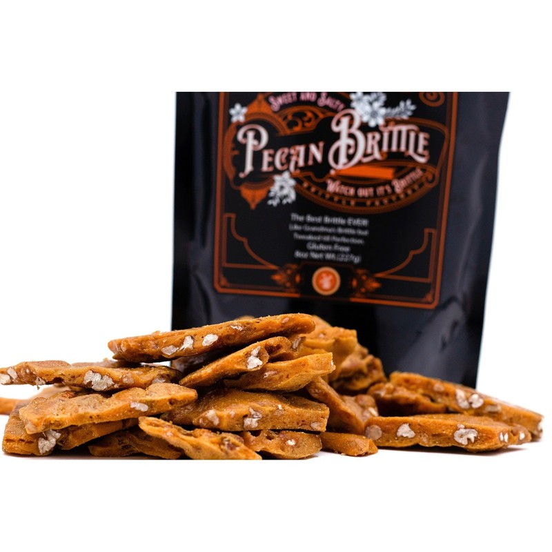 Oklahoma #1 voted Pecan Brittle (8 oz) Buttery, Nutty, Gluten Free