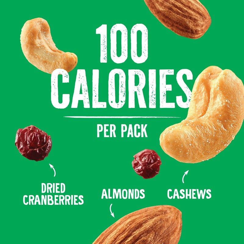 Emerald Nuts Cashews & Almonds with Dried Cranberries, 100 Calorie Packs, 10 Ct gallery