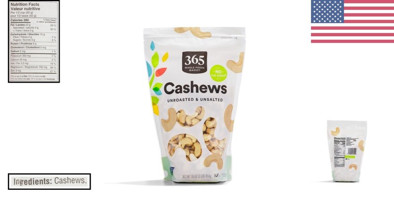 USDA Organic 16 Ounce Raw Cashews - Pure Flavor and Nutrition Uncompromised gallery