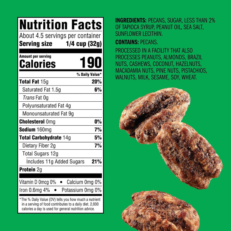 Emerald Nuts Kettle Glazed Pecans (1-Pack), 5Oz Resealable Bag, Kosher Dairy Cer gallery