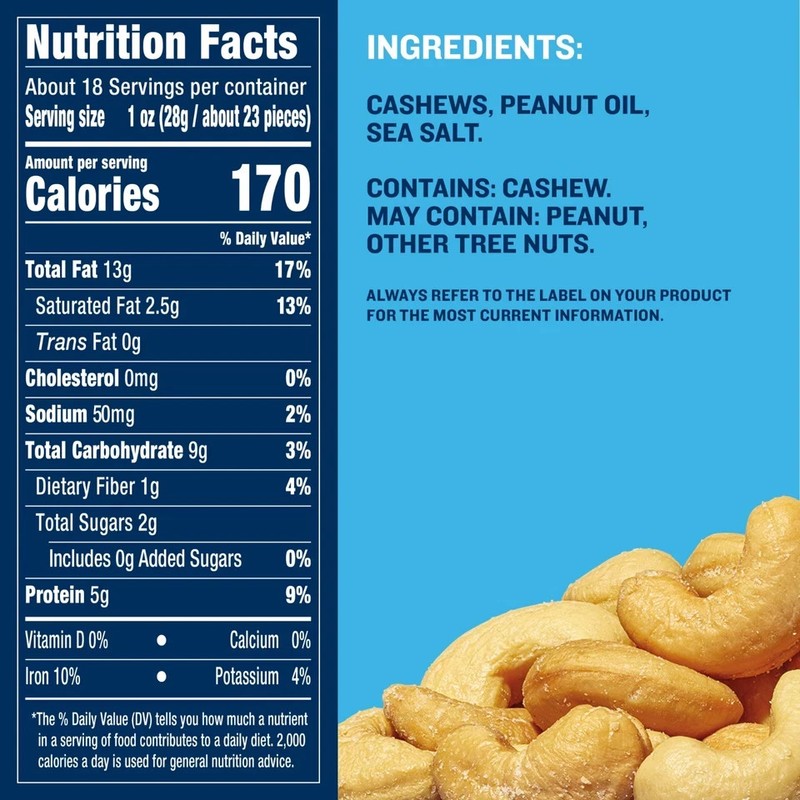 Planters Deluxe Lightly Salted Whole Cashews, 18.25 oz Canister Free Shipping,, gallery