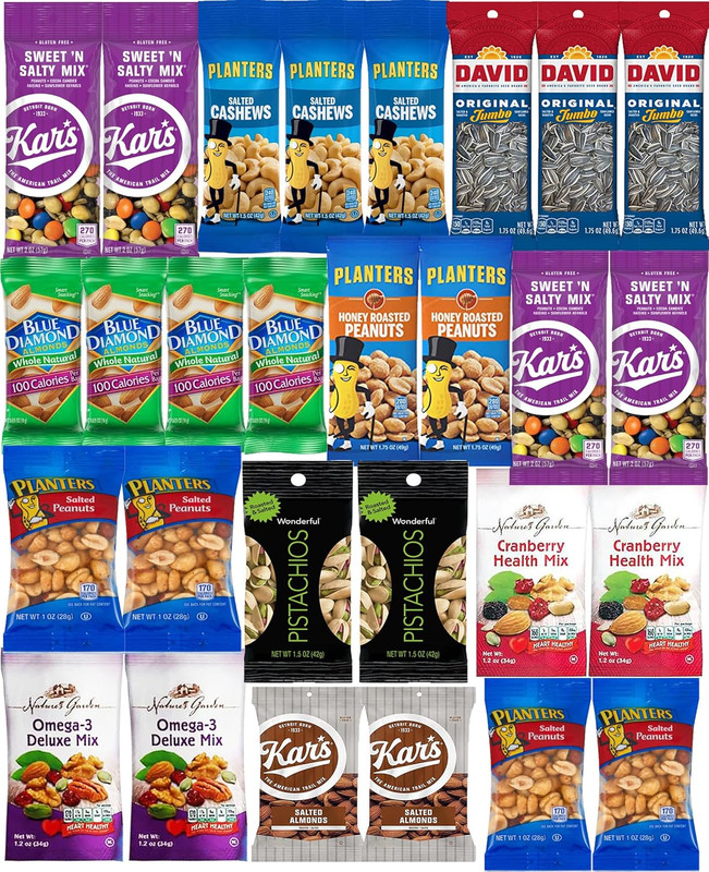 Nuts Snack Packs Mixed Nuts and Trail Mix Individual Packs Healthy 28 Count gallery