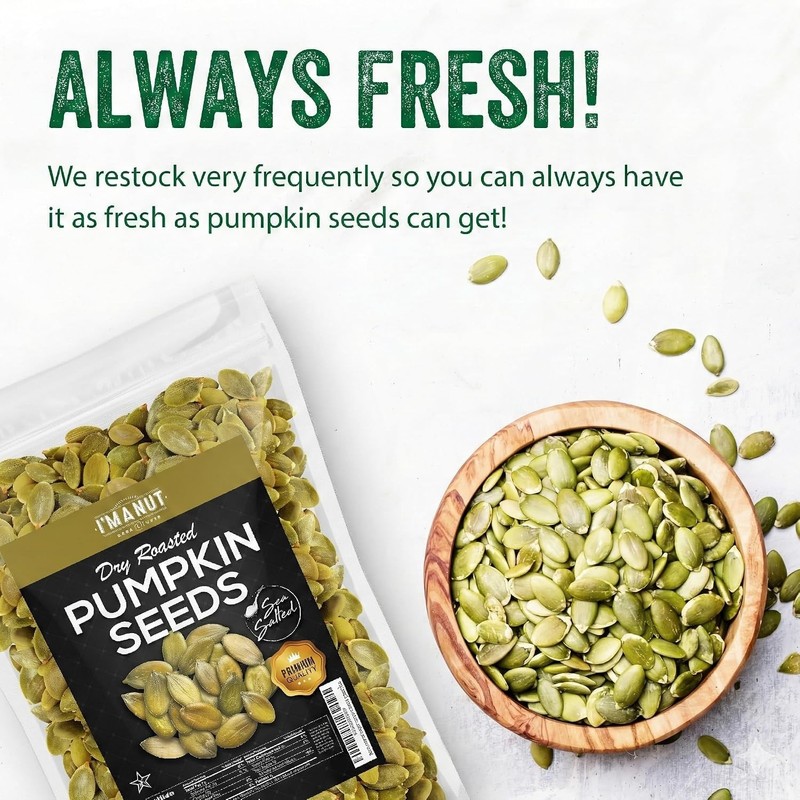 Oven Toasted Pumpkin Seeds with Sea Salt Papitas 16 oz 1 lb Batch Tested Glut... gallery
