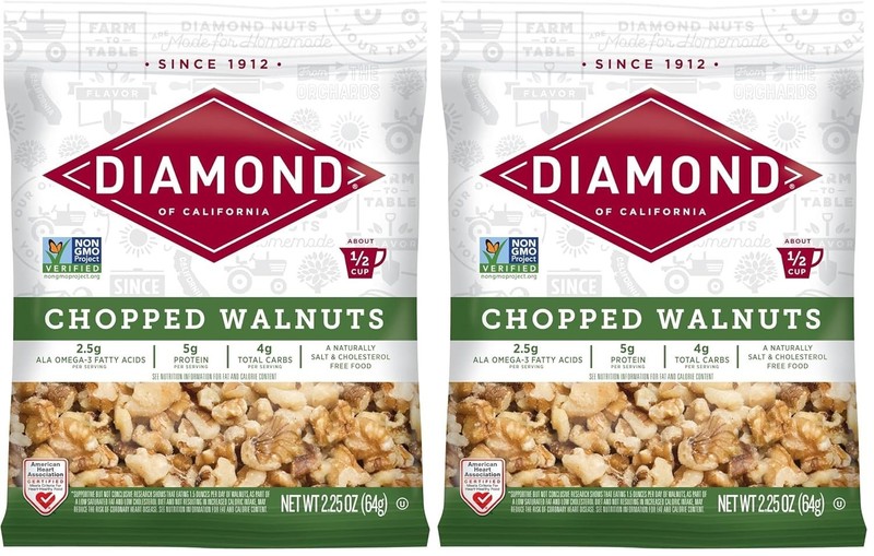 2 Pack Chopped Walnuts 2.25 oz Each - Kosher & Omega-3 Rich Healthy Snacking gallery