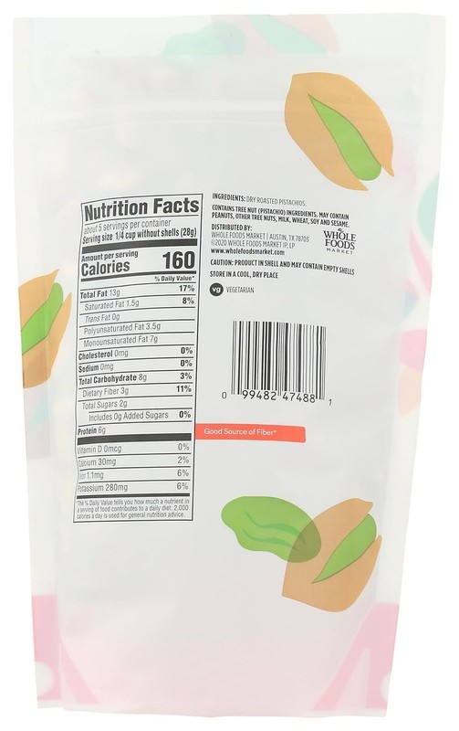 Fresh & Nutritious 10 Ounce Resealable Bag of Roasted Unsalted Pistachios gallery