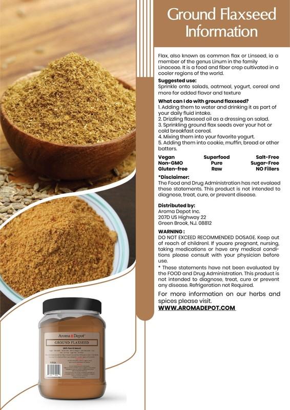 5lb GROUND Brown Flax Seed Omega-3 Non-GMO Linaza Raw 80 oz. Flaxseed POWDER gallery