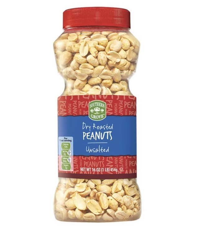 SOUTHERN GROVE Dry Roasted Unsalted Peanuts, 16 oz 2pk