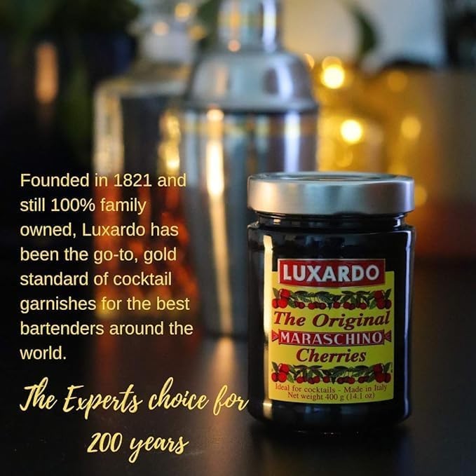 Luxardo Gourmet Cocktail Maraschino Cherries | 14.1 Ounce (Pack of 2), Red gallery