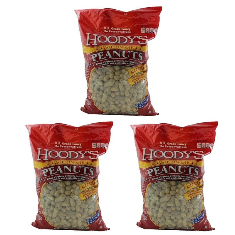 Hoody’s In-Shell Classic Roast Peanuts Salted – 5 Pound 3-pk