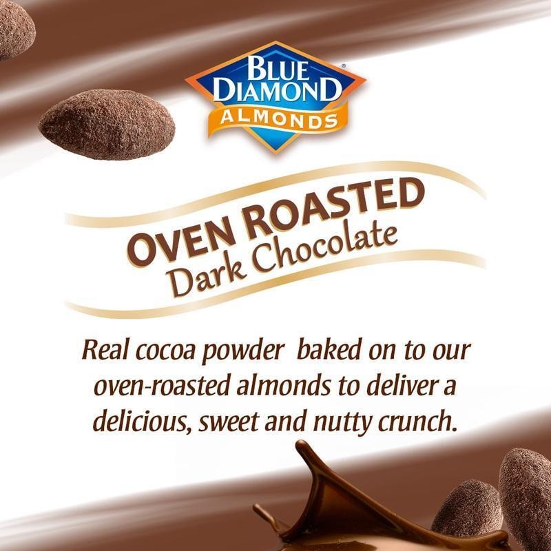 Oven Roasted Dark Chocolate Almonds Cocoa Snack Healthy Treat 25oz Protein Fiber gallery