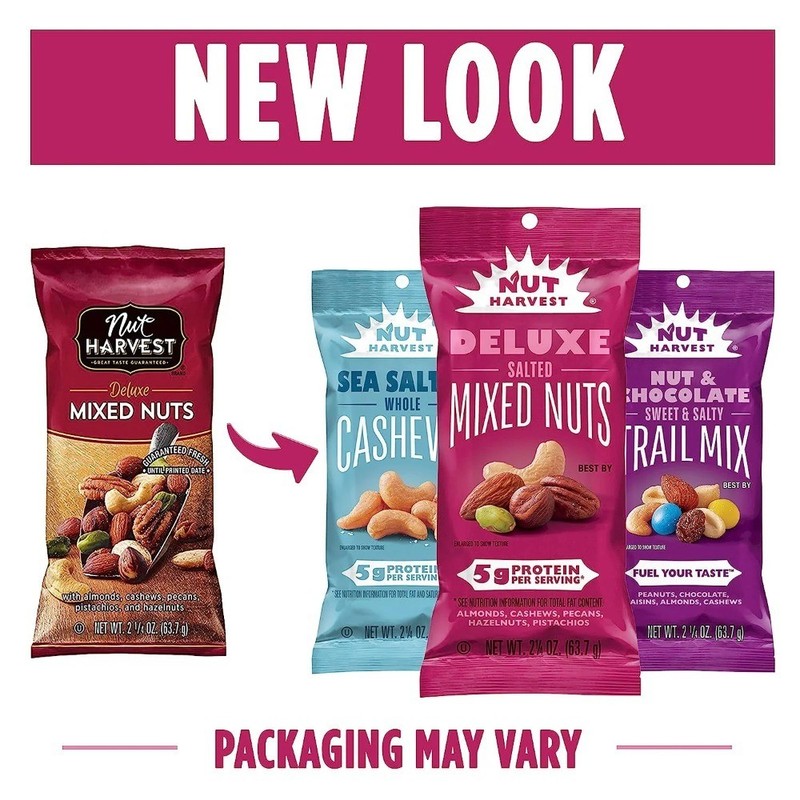 Sea Salted Whole Cashews 2.25 Ounce Pack of 16 Fresh Healthy Snack Natural Nuts gallery