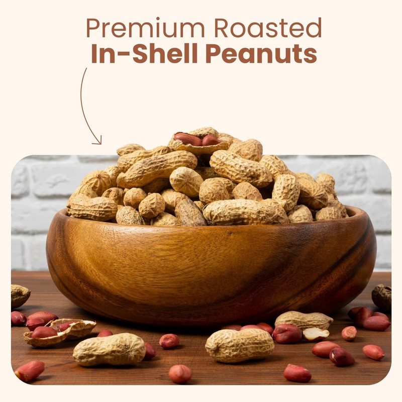 Roasted Salted In-Shell Peanuts 5 lb Bag Wholesome Snack gallery