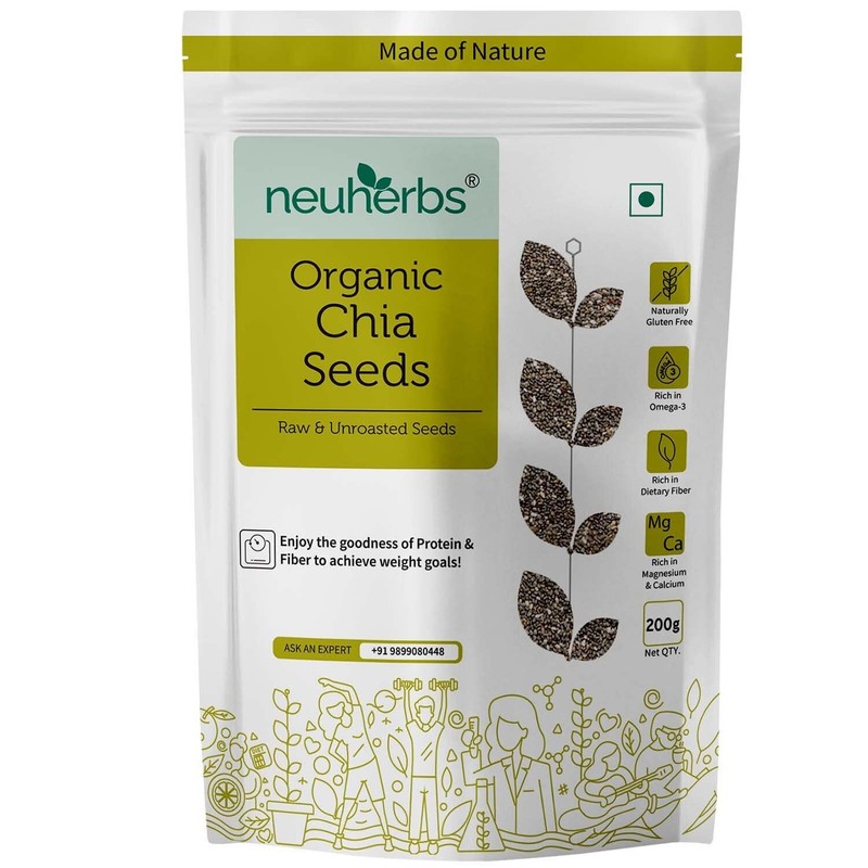Neuherbs Organic Chia Seeds For Overall Health – 200gm
