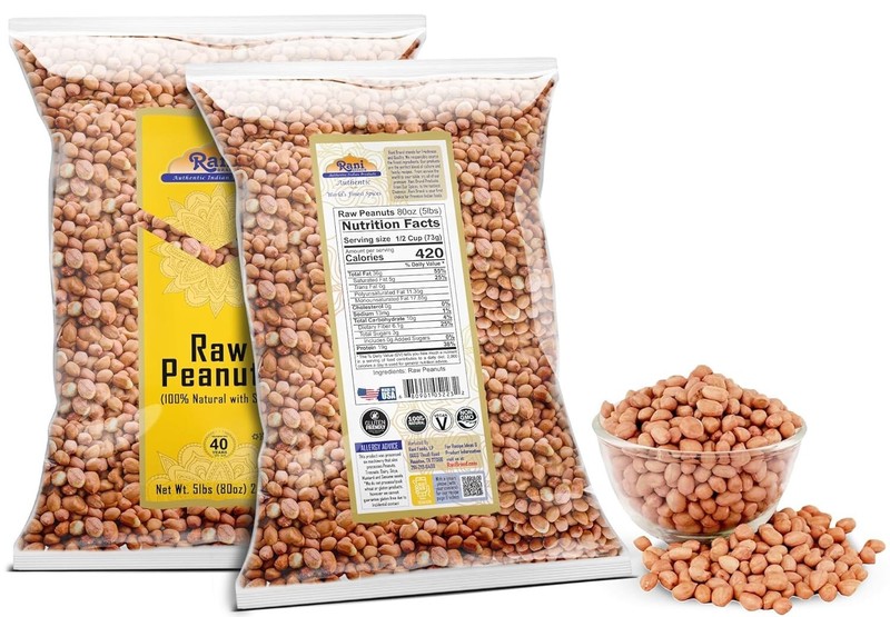 Artisanal Uncooked Red-Skin Groundnut Peanuts 5lbs - Non-GMO Vegan Kosher Snack gallery