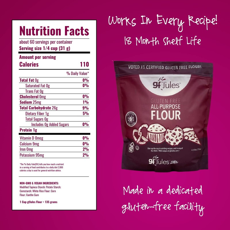 Certified Gluten Free All Purpose Flour | No Grit | Great Cup for Cup Baking ... gallery
