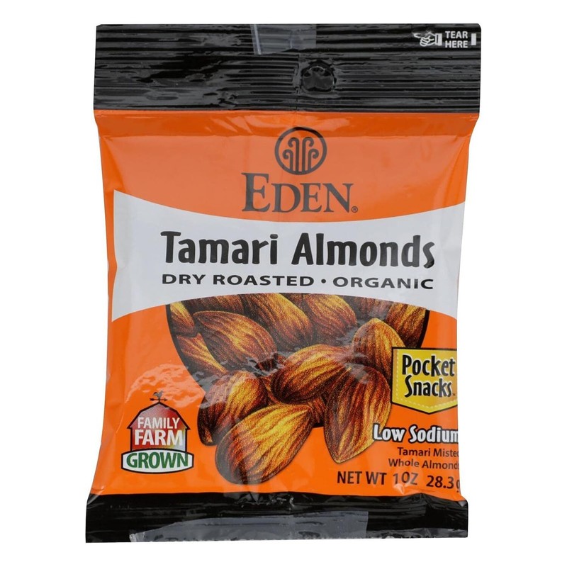 Eden Foods Tamari Almonds Dry Roasted Low Sodium Organic 1 oz