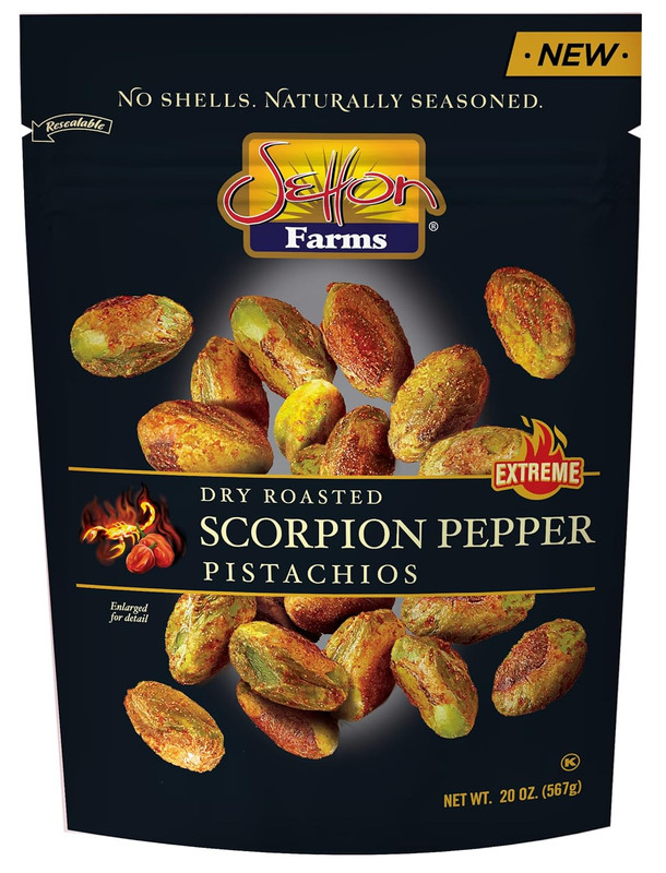 Scorpion Pepper Pistachios, 20 Oz – Dry Roasted, No Shell, Non-GMO, Gluten-Free,