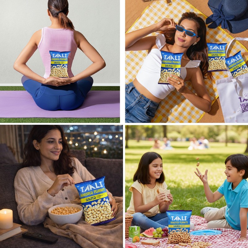 Taali Roasted Salted Peanuts 4x150g | Crunchy, Healthy, Gluten-Free Snacks gallery