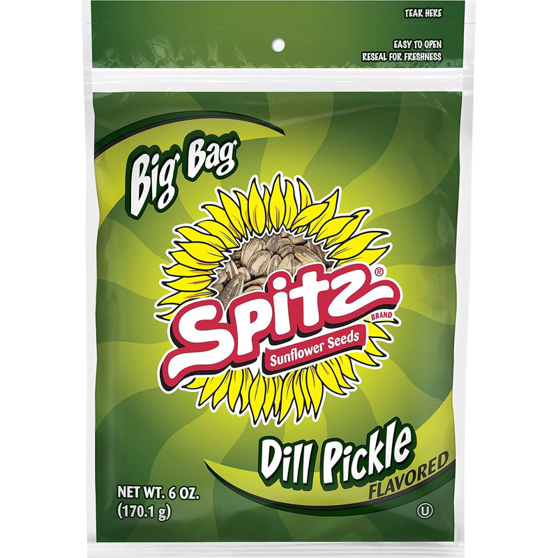 Spitz Sunflower Seeds, Dill Pickle, 6 Oz Pack of 9
