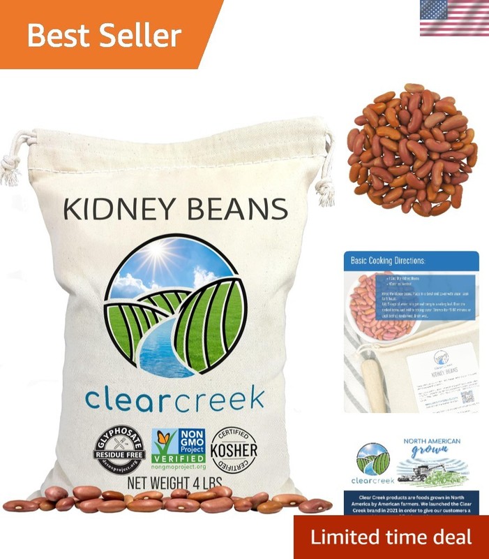 Certified Glyphosate Residue Free Kidney Beans | 4 LB | Project Non-GMO Verified