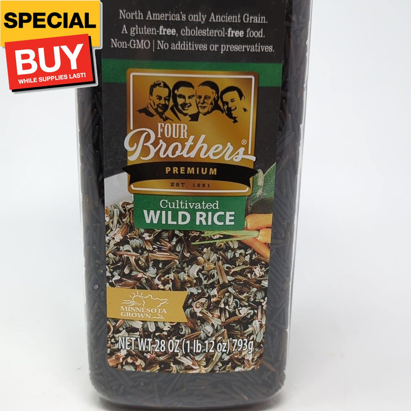 Minnesota Grown Wild Rice by Four Brothers 28 oz Cultivated Premium Raw Gluten-F gallery