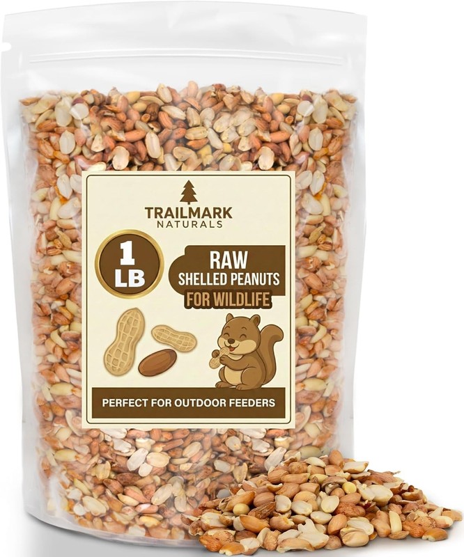 1 LB All-Natural Shelled Peanuts for Wildlife - Perfect for Squirrels & Birds gallery