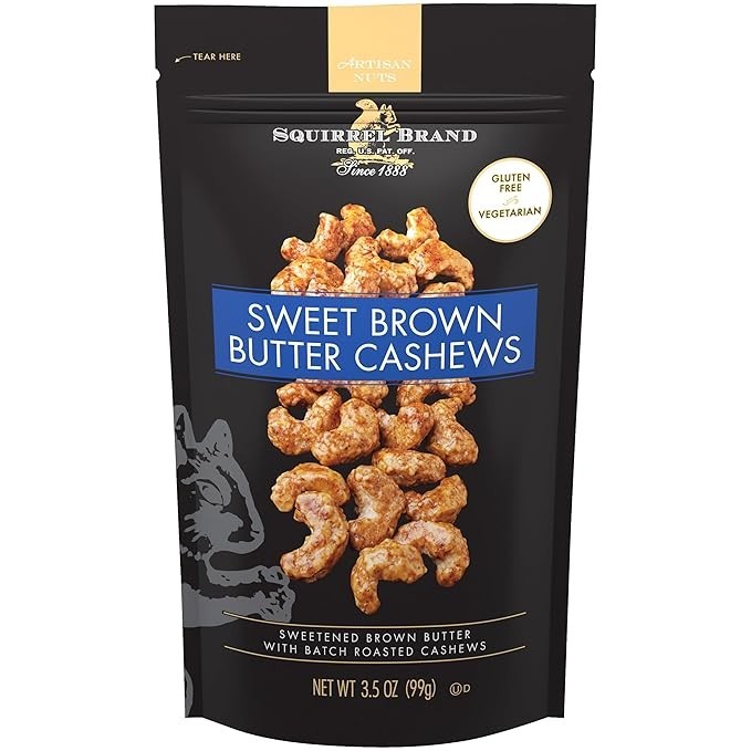 Squirrel Brand Sweet Brown Butter Cashews, 3.5 Ounces, Gluten Free gallery