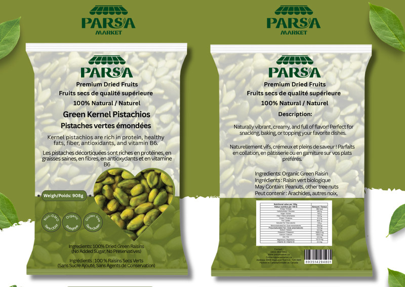 Parsa Market Raw Green Kernel Pistachios No Shelled Unsalted Natural Pistachios gallery