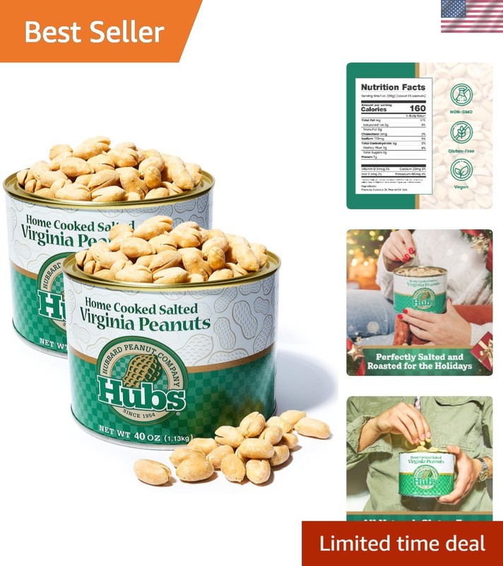 Peanuts Salted Virginia Nuts - Irresistible Crunch & Flavored Nuts - Non-GMO...