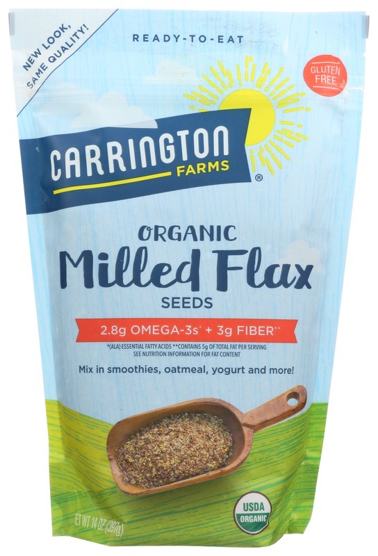 Organic Milled Flax Seeds Carrington Farms 14 Oz