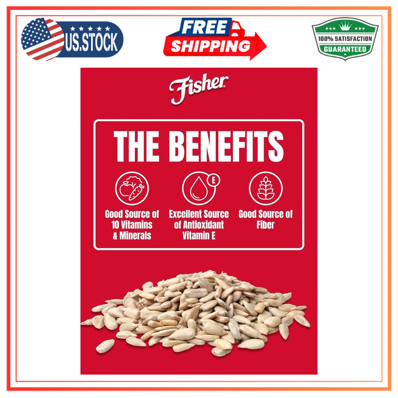 Fisher Dry Roasted Sunflower Seeds Sea Salt 7.25 oz Gluten Free No Sugar Added gallery