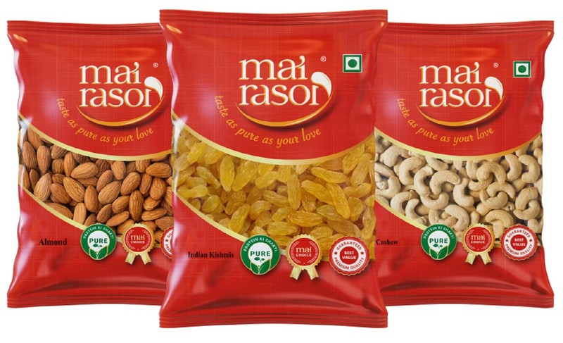 Mai Rasoi Dry Fruits 1.5kg Combo Almond Cashew Raisins Premium Nut Pack