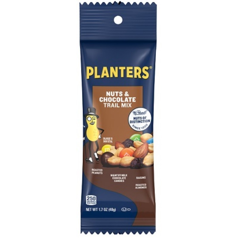 4x Planters Trail Mix Milk Nuts & Chocolate Candy Snack Bar Kids Bag Sealed 1.5o