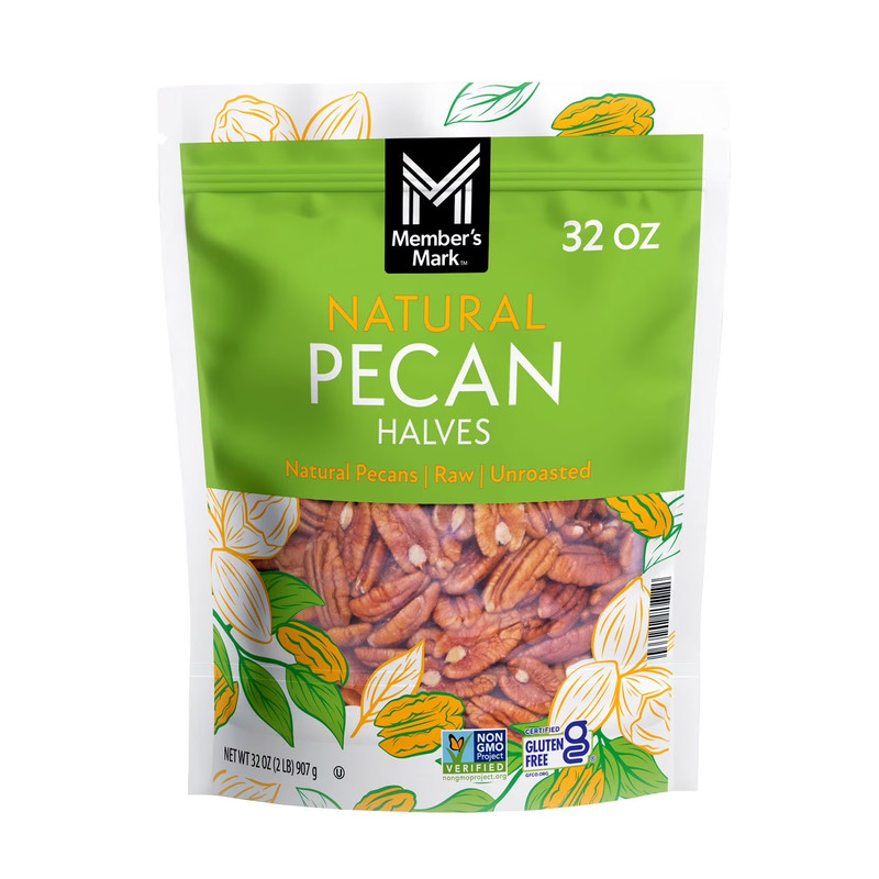 Member’s Mark Natural Pecan Halves, 32 oz. FREE shipping
