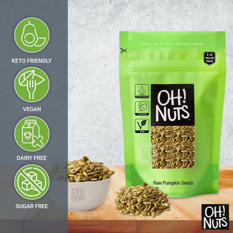 Pepitas Raw Unsalted Pumpkin Seeds - All-Natural Protein Power - Fresh, Healthy gallery