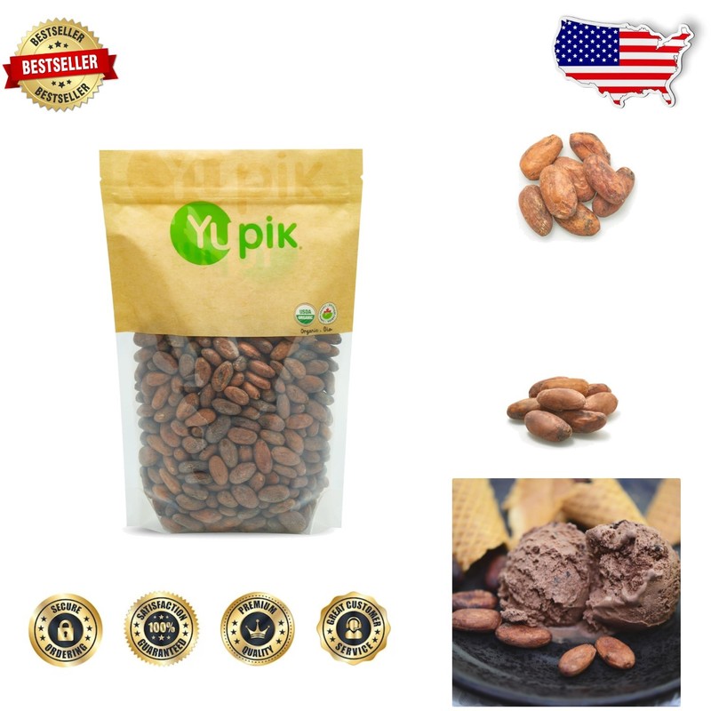 Raw Cacao Beans 2.2lb Organic – Nutrient-Dense, Gluten-Free, Source of Iron