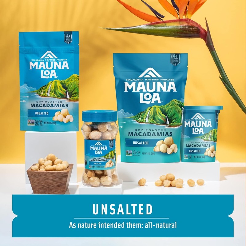 Mauna Loa Unsalted Dry Roasted Macadamia Nuts - 7oz Resealable Bag - Premium Haw gallery