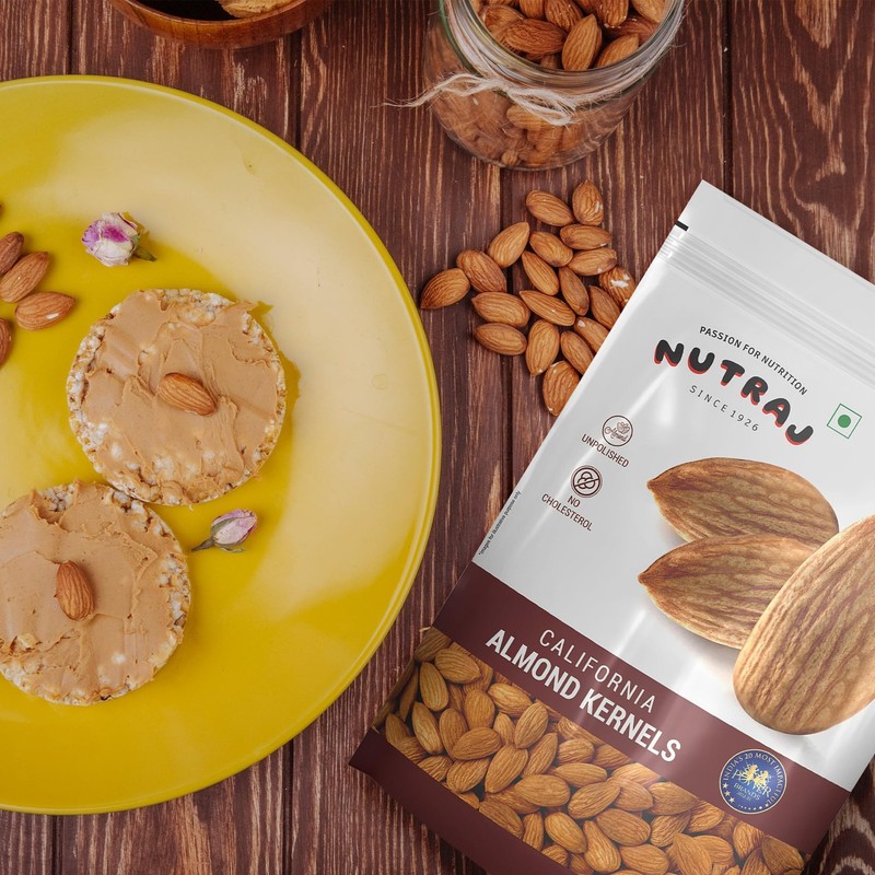 Nutraj Raw California Almonds 250g Pouch | Badam | Dry Fruits gallery