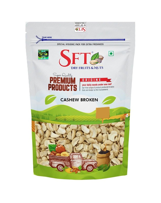 SFT Broken Cashews 200g | Premium Gluten-Free Kaju Plant Protein Dry Fruit Pack