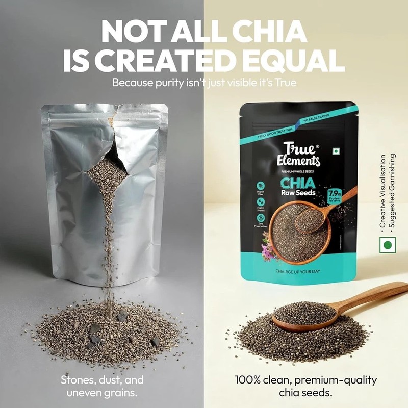 True Elements Chia Seeds 250g Healthy Raw Seeds Calcium and Protein Rich Seeds gallery