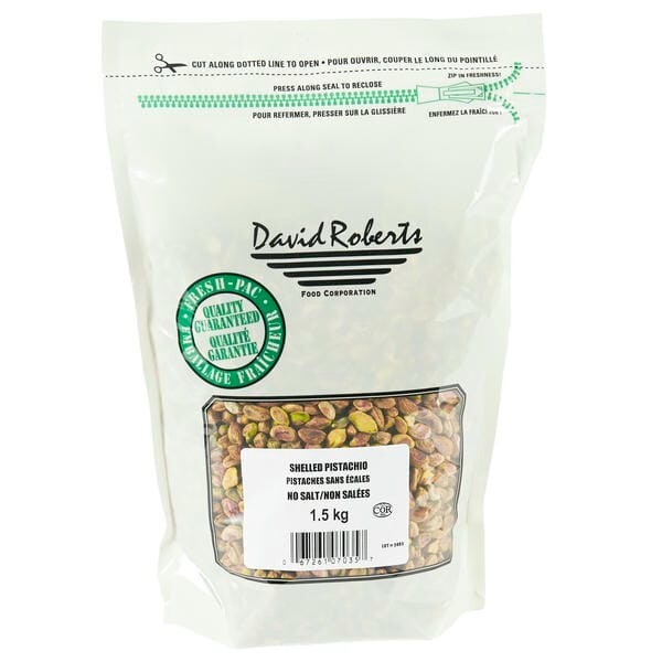 David Roberts Nut Pistachio Shelled 1.5KG/3.31LBS