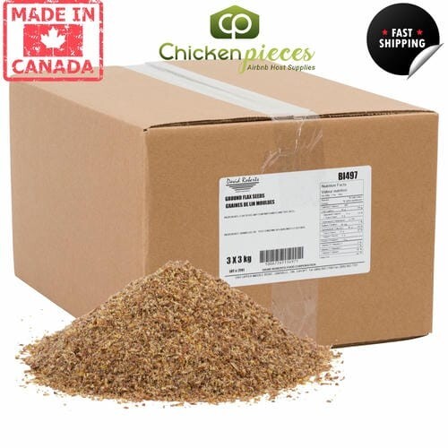 David Roberts Seed Flax Ground 3 Kg/6.61 Lbs (3/Case) – Canadian Made