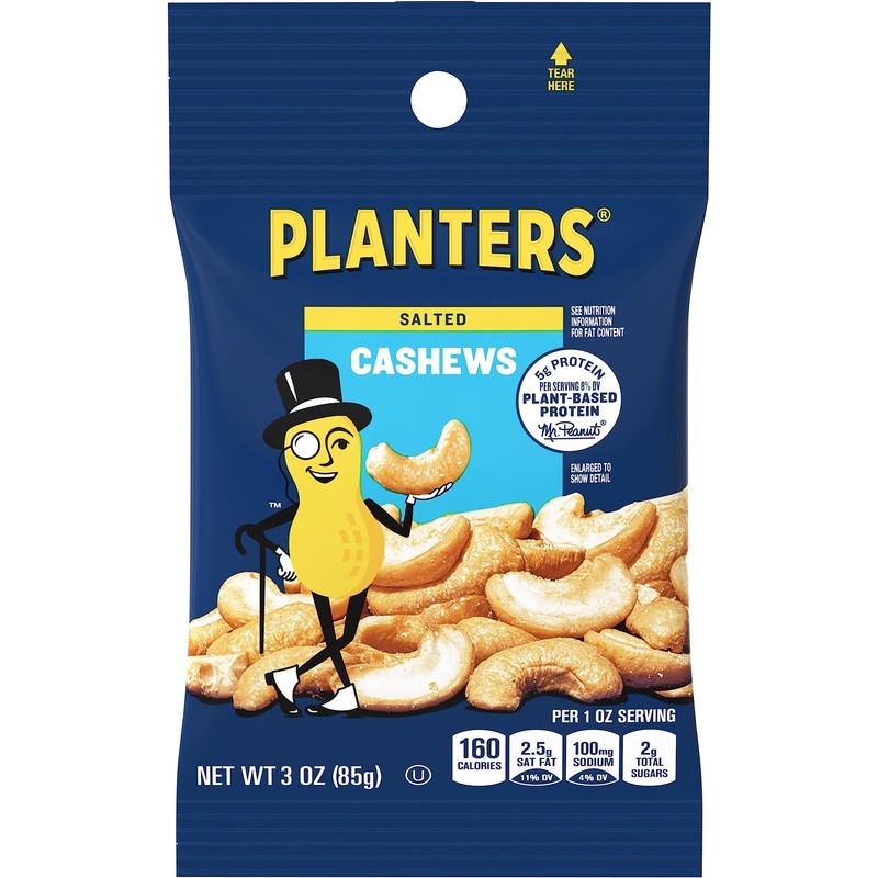 Planters Salted Cashews (12 Ct Pack, 3 Oz Packs) Grocery