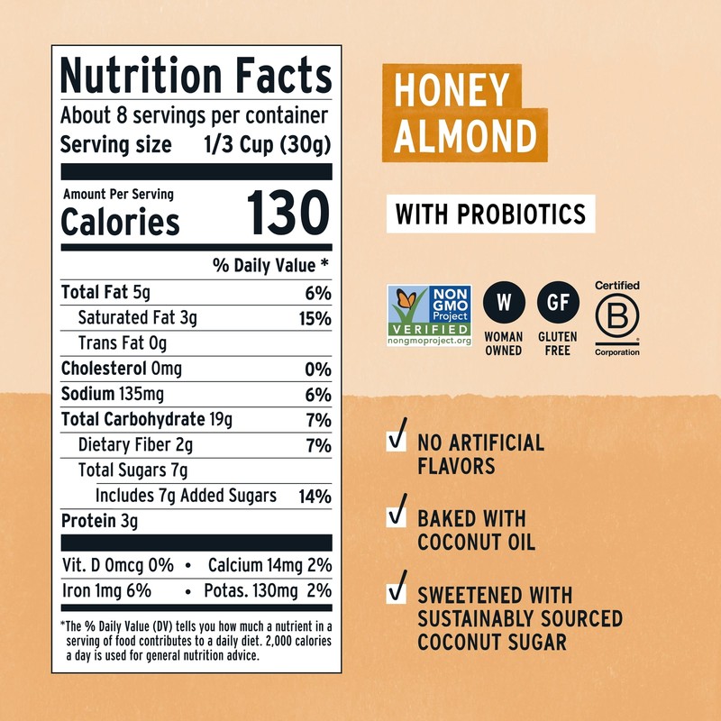 Honey Almond Ancient Grain Granola 8 Ounce Pack of 3 Gluten Free Non GMO gallery