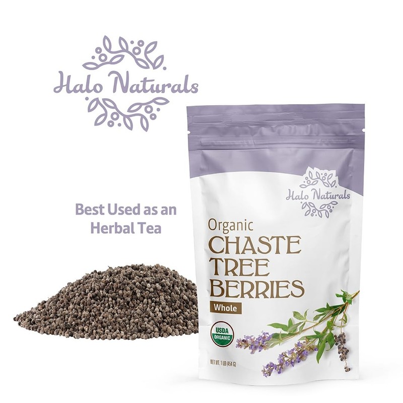 Organic Chaste Tree Berries Whole Cut & Sifted 1 Pound (Vitex agnus castus) gallery