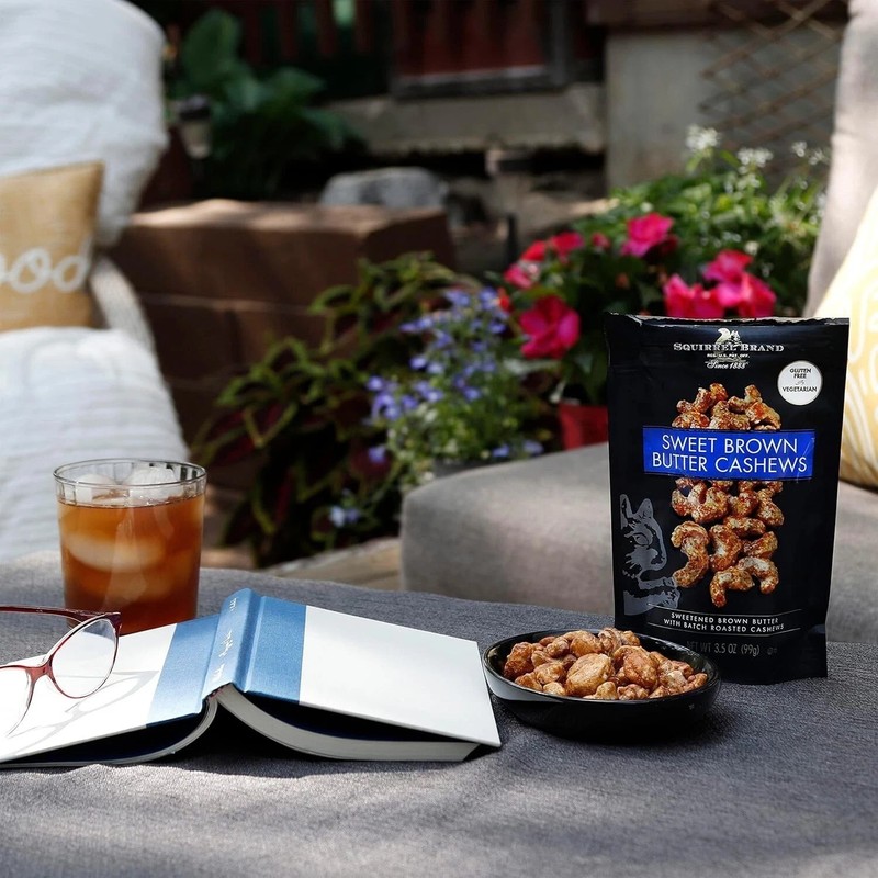 Squirrel Brand Sweet Brown Butter Cashews, 3.5 Ounces Resealable Bag, Gluten gallery