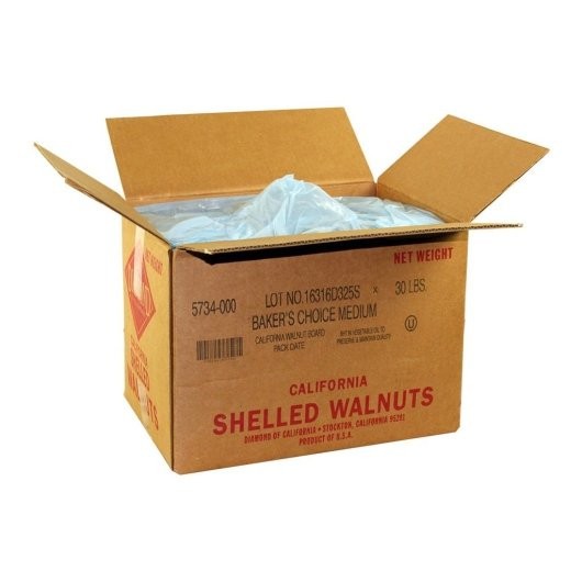 Diamond Baker Choice Medium Walnut Pieces, 30 Pounds, 1 Per Case